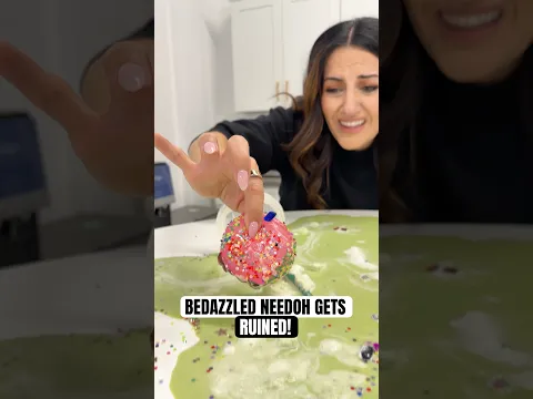 Bedazzled Needoh Gets RUINED! #needoh #squishy #shortsfeed #viral #reels #foryou