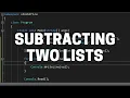 How to Subtract a List from Another List in C - C Tutorial List Difference
