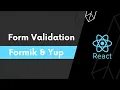 React Form Validation Formik Yup Tutorial for Beginners 2025