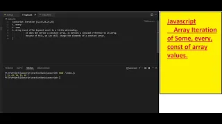 Javascript Basic 9 Array iteration Some every methods