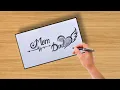 how to make mom dad Tattoo design for on paper