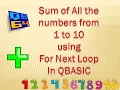 Program to Find the Sum of All the numbers from 1 to 10 in QBASIC