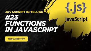 Functions in JavaScript Definition Parameters Return JavaScript in Telugu