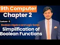 Simplification of Boolean Functions 9th Computer - Ch 2