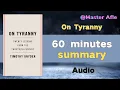 Summary of On Tyranny by Timothy Snyder 60 minutes book summary