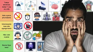 TIERLIST DAS PIORES E MELHORES EXPERIÊNCIAS