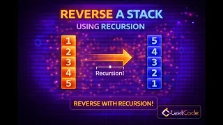 Reverse a Stack Using Recursion Data Structures Algorithms
