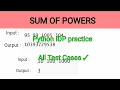 Sum Of Powers Python IDP Solutions Python problems Telugu CCBP NXTWAVE Raj Python Tech