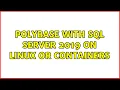 Polybase with SQL Server 2019 on Linux or Containers