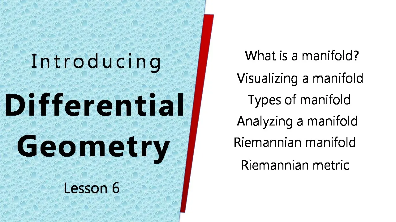 Manifold | Riemannian Manifold | Differential geometry lecture video | Differential geometry lecture