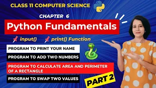 Python Fundamentals - ONE SHOT Class 11 Computer Science ENGLISH