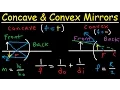 Concave Mirrors and Convex Mirrors Ray Diagram - Equations Formulas Practice Problems