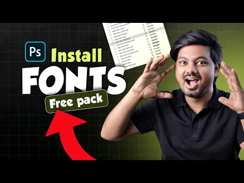 Download MP3 How to install fonts in photoshop | Free cinematic font pack