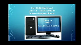 Elements of QBASIC