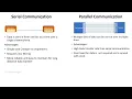 Serial communication vs Parallel communication