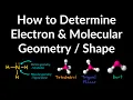 How to Determine Electron Geometry and Molecular Geometry Shape with VSEPR Table Examples