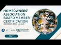 HOA Board Member Certification Recorded April 10 2025