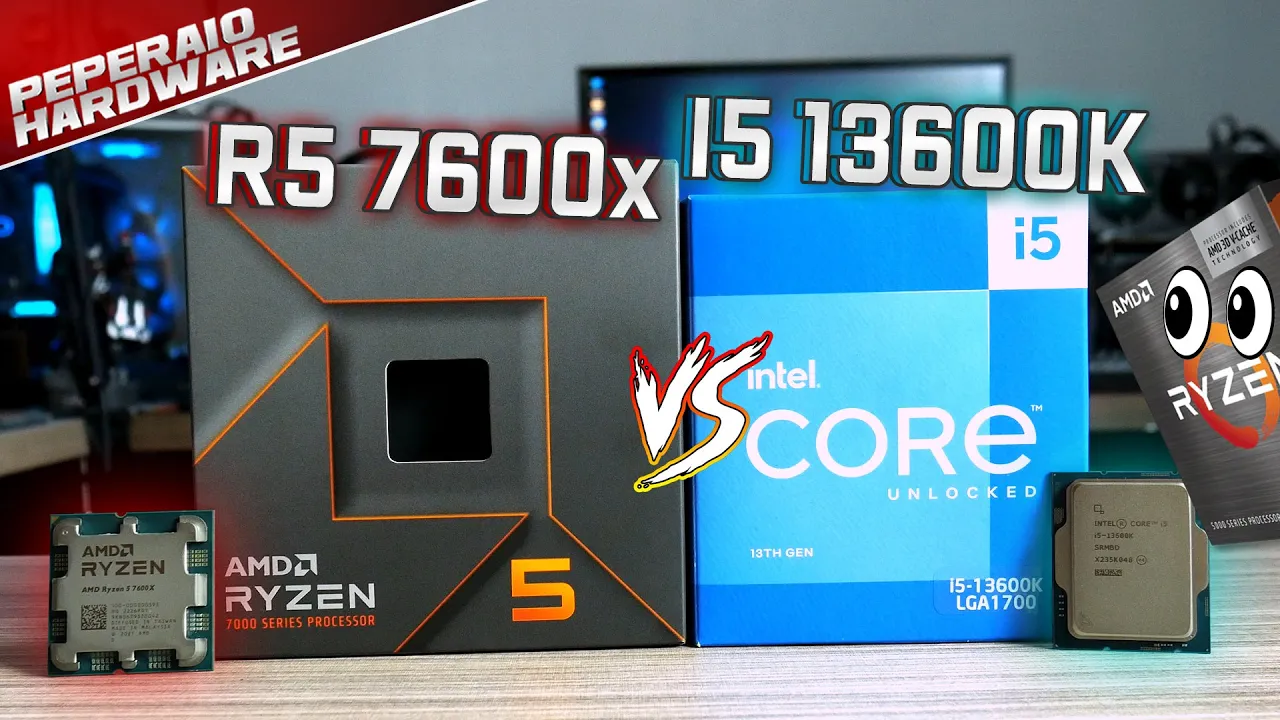 Core I5 13600K vs RYZEN 5 7600x, o melhor I5 vs o melhor R5 de nova geração! Jogos e Render +9 CPUs