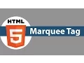 HTML5 Tutorial For Beginners 11 HTML5 Marquee Tag