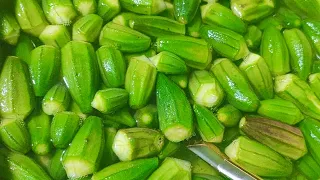 طريقة تقميع وتخزين البامية في دقيقة 🥰🔥 شيف المطبخ #cooking #اكسبلور #دويتو #shorts #funny #shorts