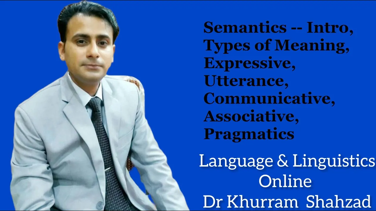 Semantics -- An Introduction & Levels of Meaning