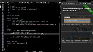 How to Assert Iframe Is Displayed Tutorial Selenium TestNG Java