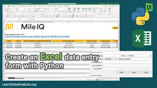 Create an Excel Data Entry app using Python Full Tutorial