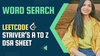 Word Search Leetcode Medium Java Recursion Striver s A to Z DSA