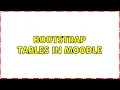 Bootstrap tables in Moodle