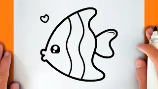 How to draw a CUTE FISH