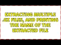extracting multiple gz files and printing the name of the extracted file