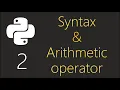 Python - Syntax Arithmetic operator