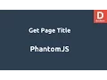 PhantomJS Get Page Title