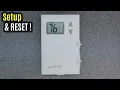 LUX Pro PSD010B PSD011B How to RESET SETUP Non-Programmable Thermostat