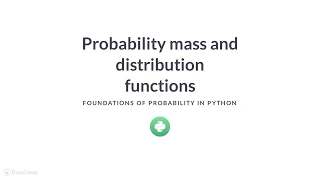 Python Tutorial Probability mass and distribution functions