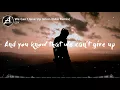 EDX - We Can´t Give Up (Lyrics / Lyric Video) Alvin Eldin Remix
