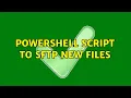 Powershell Script to SFTP New files