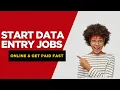 How to Start Data Entry Jobs Online and Get Paid Fast Work From Home for Beginners