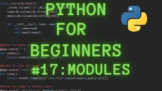 Python Programming for Beginners Tutorial 17 Modules