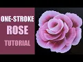 One Stroke Rose Face Painting Tutorial