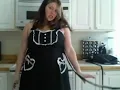 Chubby BBW Teen Wife playing in the kitchen loves to tease her husband