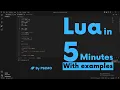 Lua in 5 minutes