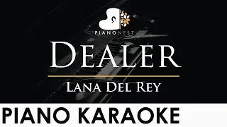lana del rey dealer piano karaoke instrumental cover with lyrics