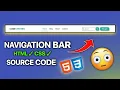 How To Create Responsive Navigation Bar Using HTML And CSS With Source Code FREE