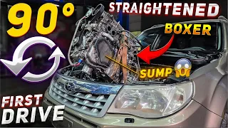 Subaru boxer to inline-4 conversion (part 3) - first drive!