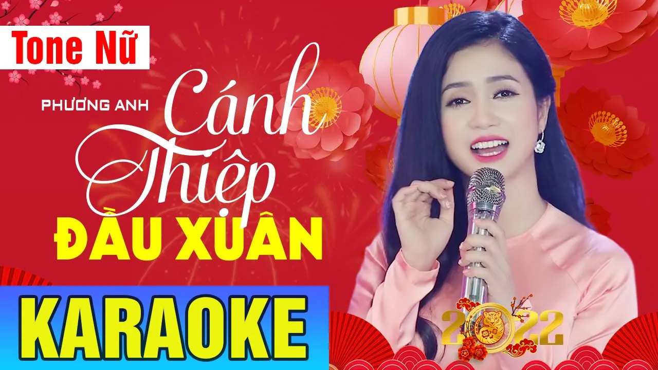 KARAOKE Cánh Thiệp Đầu Xuân - Phương Anh Tone Nữ | Nhạc Xuân 2022 | Võ Hoàng Karaoke