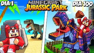 🦖Sobreviví 100 Días en Jurassic Park en Minecraft Hardcore!