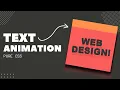 Pure CSS Floating Text Animation Font Moving Effects Advance CSS3 Keyframes Tutorial Web Design