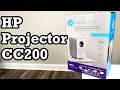 HP Projector CC200 Roku Express Projection Screen Unboxing Setup Review Install