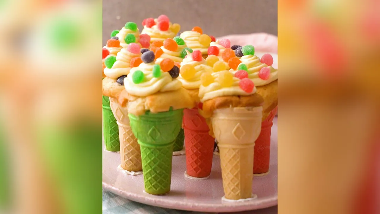 Jelly Tots Cupcake Cones